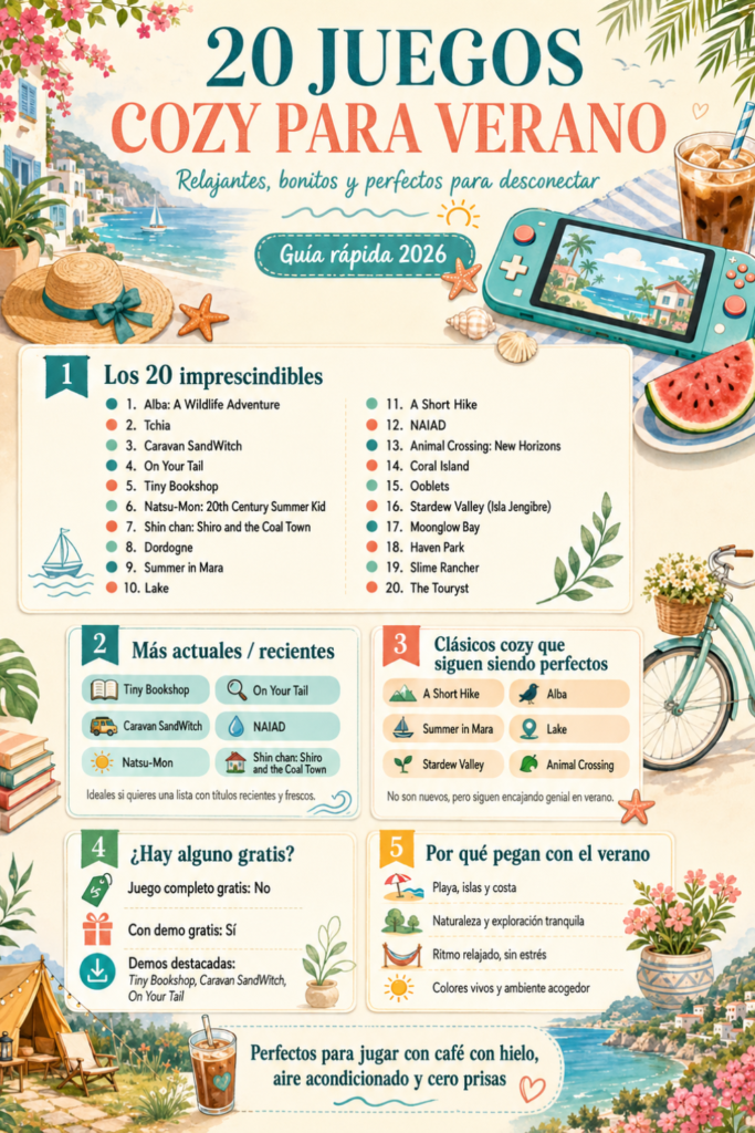 Cozy games for summer juegos cozy para verano Cozy games for summer juegos cozy para verano