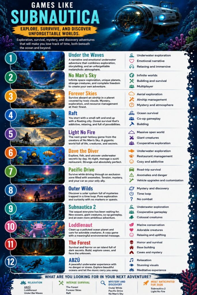 games similar to subnautica games similar to subnautica